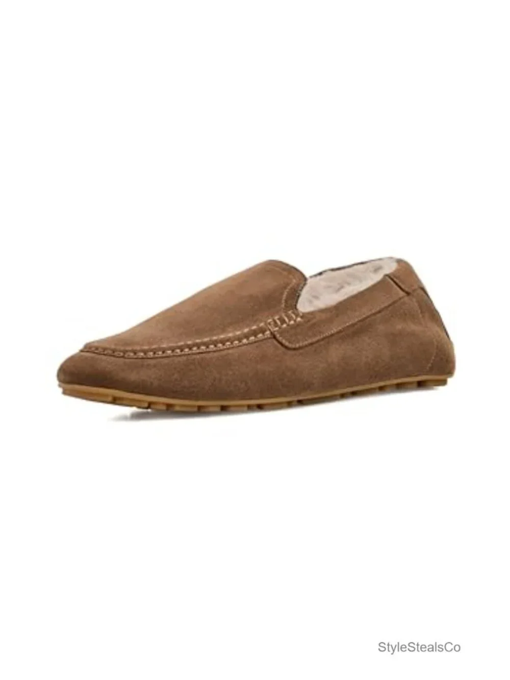 Indoor/Outdoor Driving Moc Loafer Sherling Lined Suede